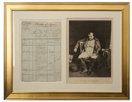 Incredible Napoleon Bonaparte Military Document With Rare Full Last Name "Bonaparte"